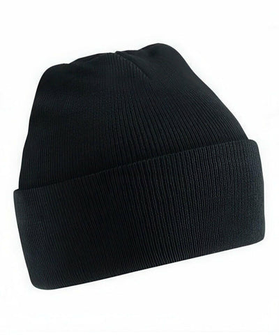 Junior Original Cuffed Beanie Hat - Customisable Black (BL)