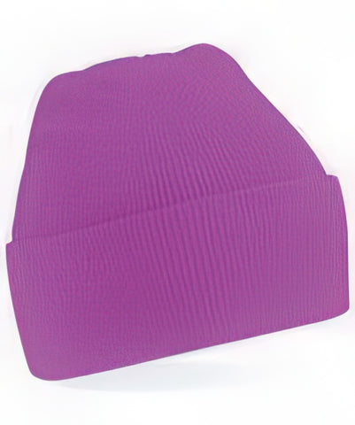 Junior Original Cuffed Beanie Hat - Customisable Fuchsia (FU)