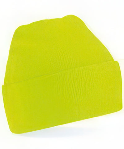 Junior Original Cuffed Beanie Hat - Customisable Fluorescent Yellow (FY)